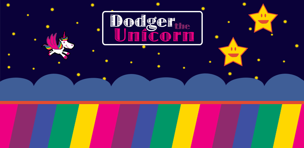 Dodger the Unicorn arcade game scene